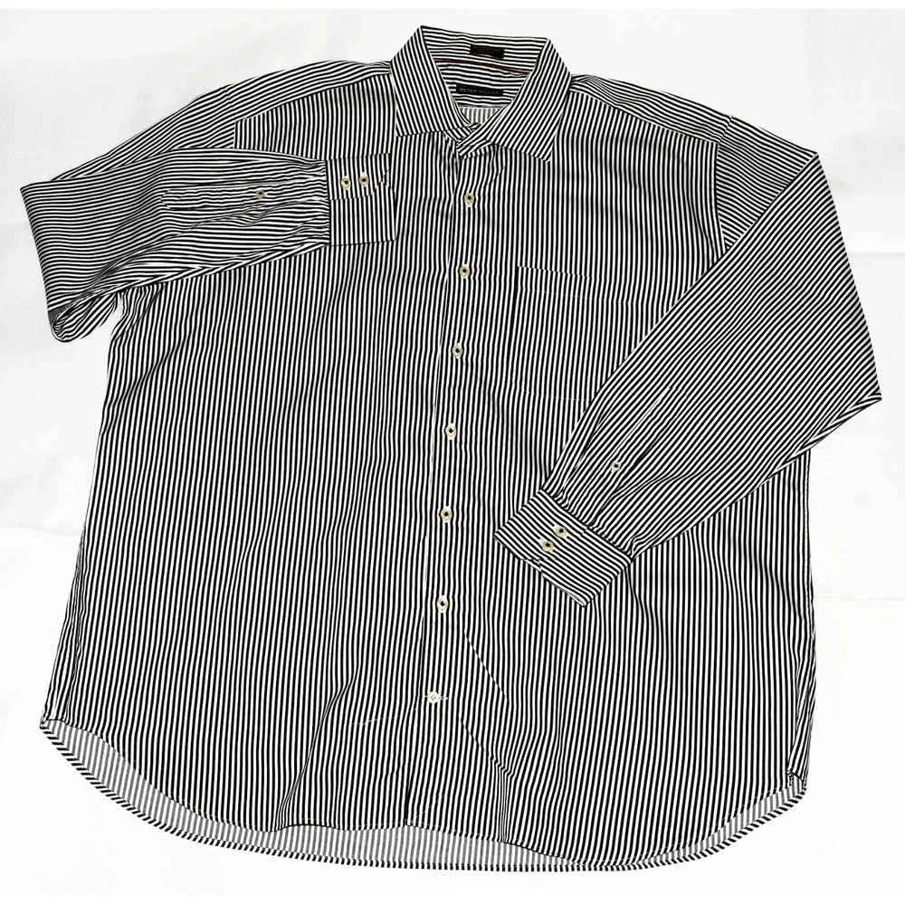 Peter Millar Men's‎ Long Sleeve Button Front Striped Shirt Size 2XL